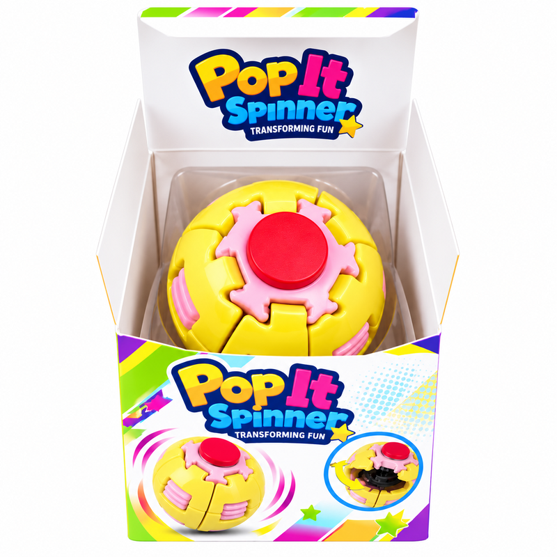 (image for) SP-01 Yellow Pop It Fidget Spinner Ball